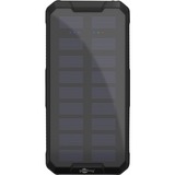 goobay Outdoor Schnelllade-Powerbank mit Solar schwarz, USB-C PD, QC 3.0, 20.000 mAh