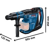 Bosch Akku-Bohrhammer BITURBO GBH 18V-40 C Professional, 18Volt blau/schwarz, 2x Akku ProCORE18V 8,0Ah, in XL-BOXX