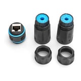 Digitus CAT.6A Außenanschluss-Kupplung, IP68, RJ-45 schwarz, Outdoor-geeignet