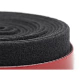 Digitus Klettband Kabelmanagement System, Pilzkopfband schwarz, selbstklebendes Pilzkopfband 5 Meter, Flausch und Klettband 10 Meter