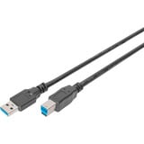 Digitus USB 3.2 Gen 1 Anschlusskabel USB-A > USB-B schwarz, 1,80 Meter