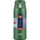 Emsa TRAVEL MUG light Thermobecher dunkelgrün, 0,4 Liter, Flip-Deckel