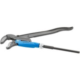 GEDORE Hochleistungs-Dreipunkt-Rohrzange ECK-SCHWEDE-snap 1", Rohr- / Wasserpumpen-Zange blau, für Rohr-Ø bis 1" / 48mm