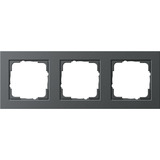 Gira Abdeckrahmen E2 drei Einheiten horizontal und vertikal, Unterputzmontage, Kunststoff anthrazit, Retail