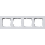 Gira Abdeckrahmen vierfach Rahmen für flachen Einbau, Abdeckung weiß, Retail