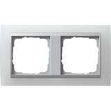 Gira Abdeckrahmen zweifach mit Zwischenrahmen, Abdeckung weiß, Retail