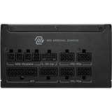 MSI MAG A850GLS PCIE5, PC-Netzteil schwarz, 1x 12VHPWR, 4x PCIe, Kabelmanagement, 850 Watt