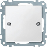 Merten Blindabdeckung mit Zwischenring und Klappdeckel aus Thermoplast matt weiß, Retail