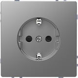 Merten Schutzkontakt-Steckdose mit erhöhtem Berührungsschutz edelstahl, Retail