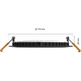 Philips Hue White & Color Ambiance Slim Einbauleuchte 170 mm, LED-Leuchte schwarz