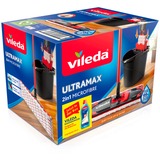 Vileda Wischer ULTRAMAX 2in1 Box, inkl. Bodenreiniger, Bodenwischer schwarz/rot, inkl. 750ml Vileda Bodenreiniger