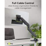 goobay Single-Monitorhalterung Gaming mit Gasdruckfeder schwarz, für Monitore von 17" - 49" (43 - 124cm)