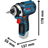 Bosch Professional Akku-Drehschlagschrauber GDR 12V-105 Professional blau/schwarz, ohne Akku und Ladegerät, in L-BOXX