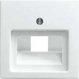 Busch-Jaeger Zentralscheibe alpinweiß für Datenkommunikation Typ 1803-914, Unterputz, Kunststoff, Abdeckung weiß (glänzend), Retail