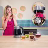 Cecotec Thermosense 400 VisionLight, Wasserkocher edelstahl/schwarz, 2.200 Watt, 1,7 Liter