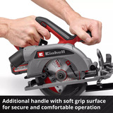 EINHELL Power X-Change Akku-Handkreissäge CG2400SV TE-CS 18/150-2 Li-Solo, 18Volt rot/schwarz, ohne Akku und Ladegerät