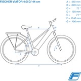 FISCHER Herren Trekking E-Bike VIATOR 4.1i, schwarz matt, 28 Zoll