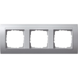 Gira Abdeckrahmen dreifach mit Zwischenrahmen, Abdeckung aluminium, Retail