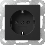 Gira Schutzkontaktsteckdose Typ F 16 Ampere 250 Volt Unterputz mit Steckklemmen schwarz (matt), Retail