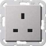 Gira Steckdose British Standard 13 Ampere 250 Volt edelstahl, Retail