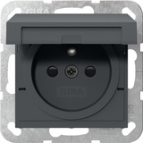 Gira Steckdose mit Erdungsstift Klappdeckel und erhöhtem Berührungsschutz anthrazit, Retail