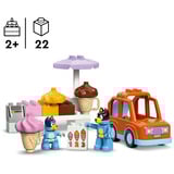 LEGO 10458 DUPLO Bluey Ausflug zur Eisdiele mit Bluey, Konstruktionsspielzeug 