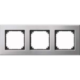 Merten Metallrahmen dreifach Rahmen waagerecht und senkrecht montierbar platin, Retail