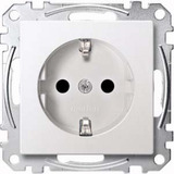Merten Schutzkontakt-Steckdose mit erhöhtem Berührungsschutz, Unterputz, 16 Ampere, 250 Volt weiß (matt), Retail