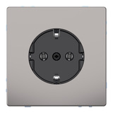 Merten Schutzkontaktsteckdose mit Steckklemmen nickel, Retail