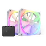 NZXT F140 RGB Core Twin Pack 140x140x26, Gehäuselüfter weiß, 2er Pack, inkl. RGB-Controller