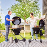 RÖSLE Kugelgrill No.1 F60 AIR PRO VARIO+, Holzkohlegrill schwarz (matt), Ø 60 cm