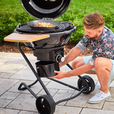 RÖSLE Kugelgrill No.1 F60 AIR PRO VARIO+, Holzkohlegrill schwarz (matt), Ø 60 cm