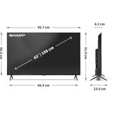 SHARP 43HM5745E, QLED-Fernseher 108 cm (43 Zoll), schwarz, UltraHD/4K, Triple Tuner