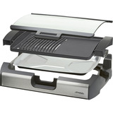Steba BBQ Tischgrill VG 200 , Elektrogrill schwarz, 2.200 Watt, mit Glasdeckel