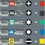 Wera Bit-Satz Kraftform Kompakt 27 Set 1 Christmas 2025, mit Handhalter schwarz/grün, 7-teilig, integriertes Magazin
