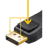 goobay DisplayPort 2.0/2.1 Kabel, 16K @ 60Hz, 80 Gbit/s schwarz, 3 Meter