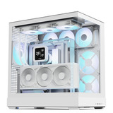 APNX V2-F-WT-v1, Tower-Gehäuse weiß, Tempered Glass x 3