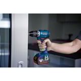 Bosch 18V Profi-Set Bohrhammer GBH 18V-22 + Bohrschrauber GSR 18V-45 blau/schwarz, 2x Li-Ionen Akku 4,0Ah, Hammerbohrer- und Bit-Set, Werkzeugtasche
