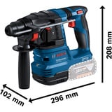 Bosch 18V Profi-Set Bohrhammer GBH 18V-22 + Bohrschrauber GSR 18V-45 blau/schwarz, 2x Li-Ionen Akku 4,0Ah, Hammerbohrer- und Bit-Set, Werkzeugtasche