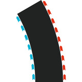 Carrera HYBRID Curves Radius 30°, Rennbahn zwei Module