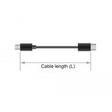DeLOCK USB 3.2 Gen 1 Verlängerungskabel, USB-C Stecker > USB-C Buchse schwarz, 0,5 Meter, SuperSpeed