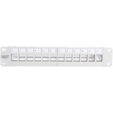 Digitus Modulares Patchpanel, 12-Port, unbestückt grau, 1 HE, für Keystone-Module