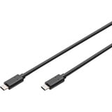 Digitus USB 2.0 Anschlusskabel USB-C > USB-C schwarz, 1 Meter, PD, Laden mit bis zu 15 Watt