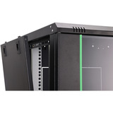 Digitus Wandgehäuse Dynamic Basic Serie - 600x450 mm (BxT), IT-Schrank schwarz, 16 Höheneinheiten