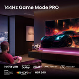 Hisense 50E77Q PRO, QLED-Fernseher 126 cm (50 Zoll), schwarz, UltraHD/4K, Tripple Tuner, USB Recording, Time Shift, 144Hz Panel
