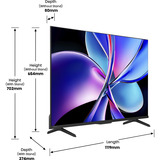 Hisense 50E77Q PRO, QLED-Fernseher 126 cm (50 Zoll), schwarz, UltraHD/4K, Tripple Tuner, USB Recording, Time Shift, 144Hz Panel