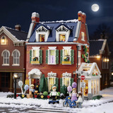 Lumibricks Reihenhaus aus rotem Backstein, Konstruktionsspielzeug 