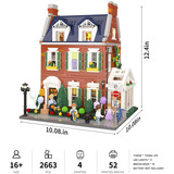 Lumibricks Reihenhaus aus rotem Backstein, Konstruktionsspielzeug 
