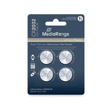 MediaRange Lithium Knopfzellen, CR2032|3V, 4er Pack, Batterie 4 Stück