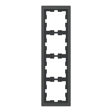 Merten Rahmen vierfach schwarz, Retail